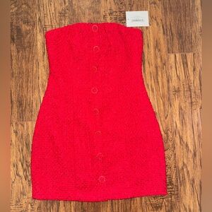 Endless Rose Red Button-Front Dress